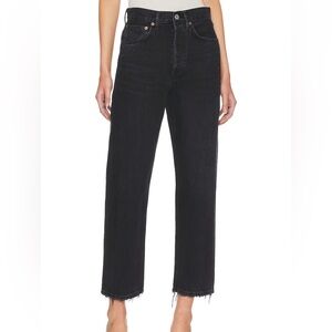 Agolde AGOLDE 90S CROP JEANS SHADE TAR BLACK